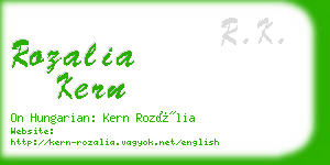 rozalia kern business card